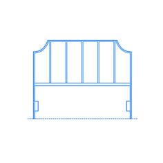 Furniture Headboard Nichols Panel Headboard Simple Line Art Svg, Free Vectors File
